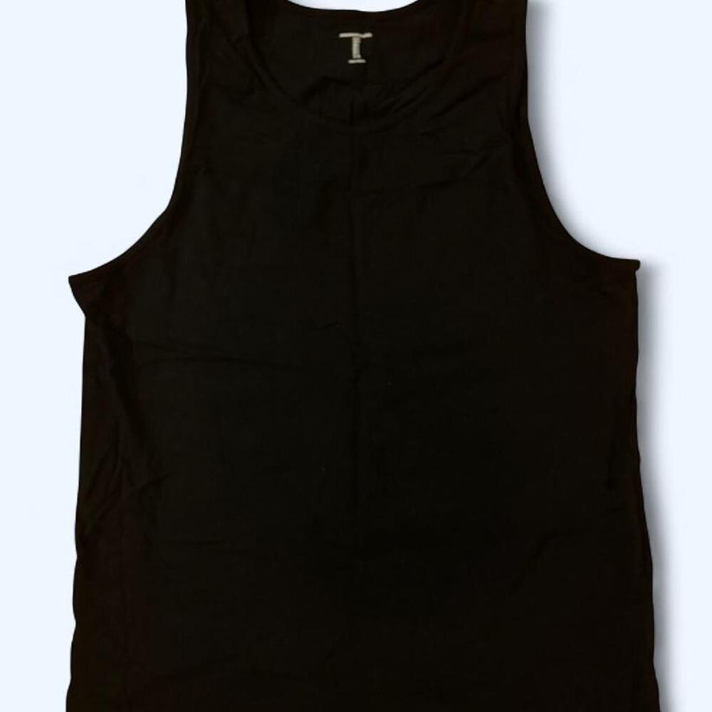 Black cotton tank top